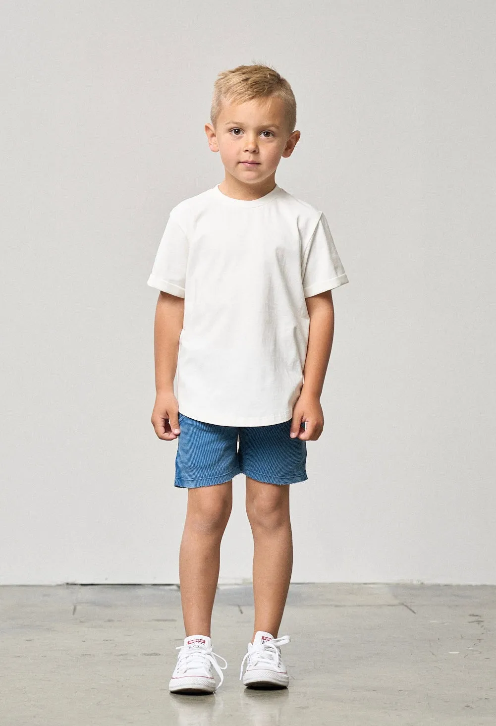 Waffle Harem Short - Blue,Kids