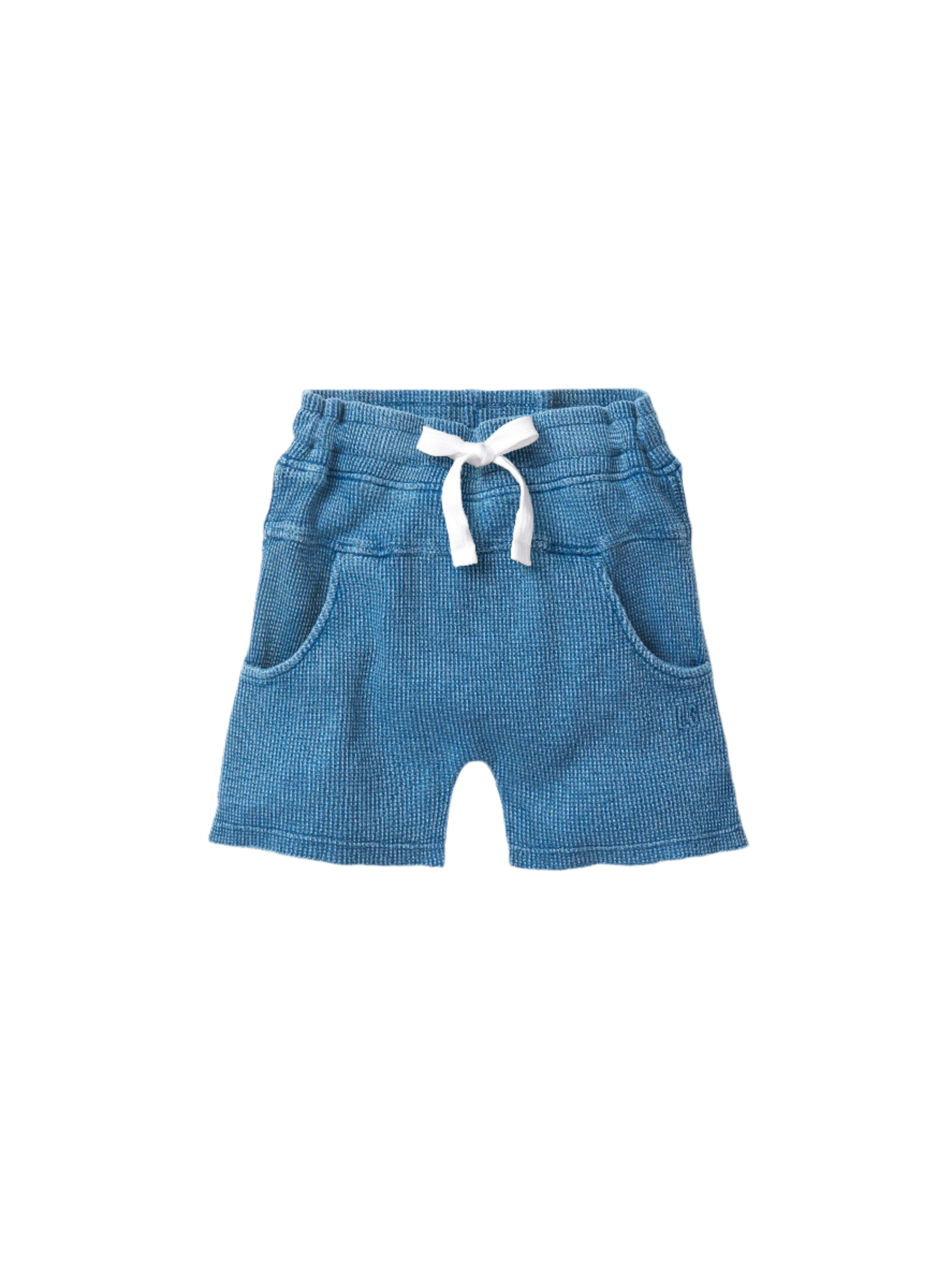 Waffle Harem Short - Blue,Kids