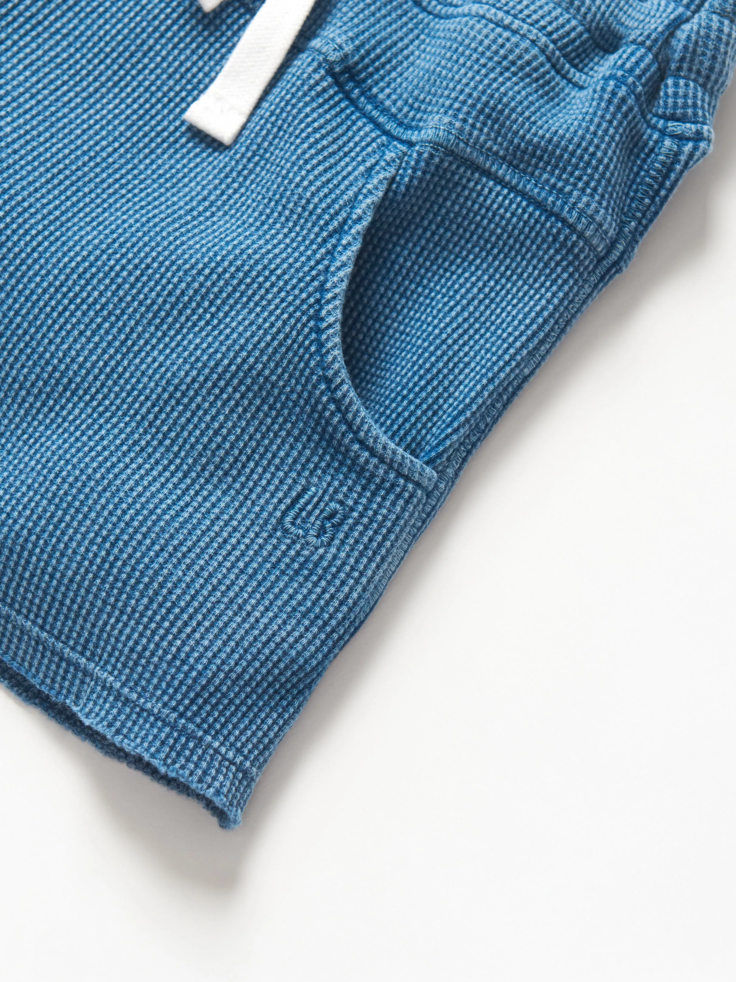 Waffle Harem Short - Blue,Kids
