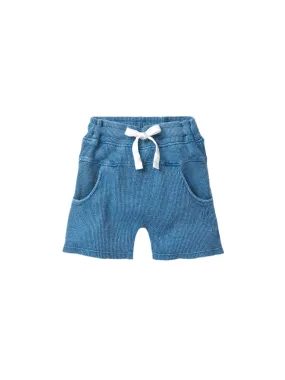 Waffle Harem Short - Blue,Kids