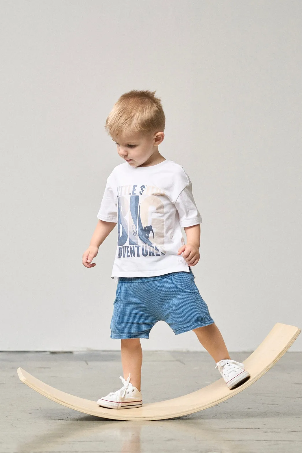 Waffle Harem Short - Blue,Kids