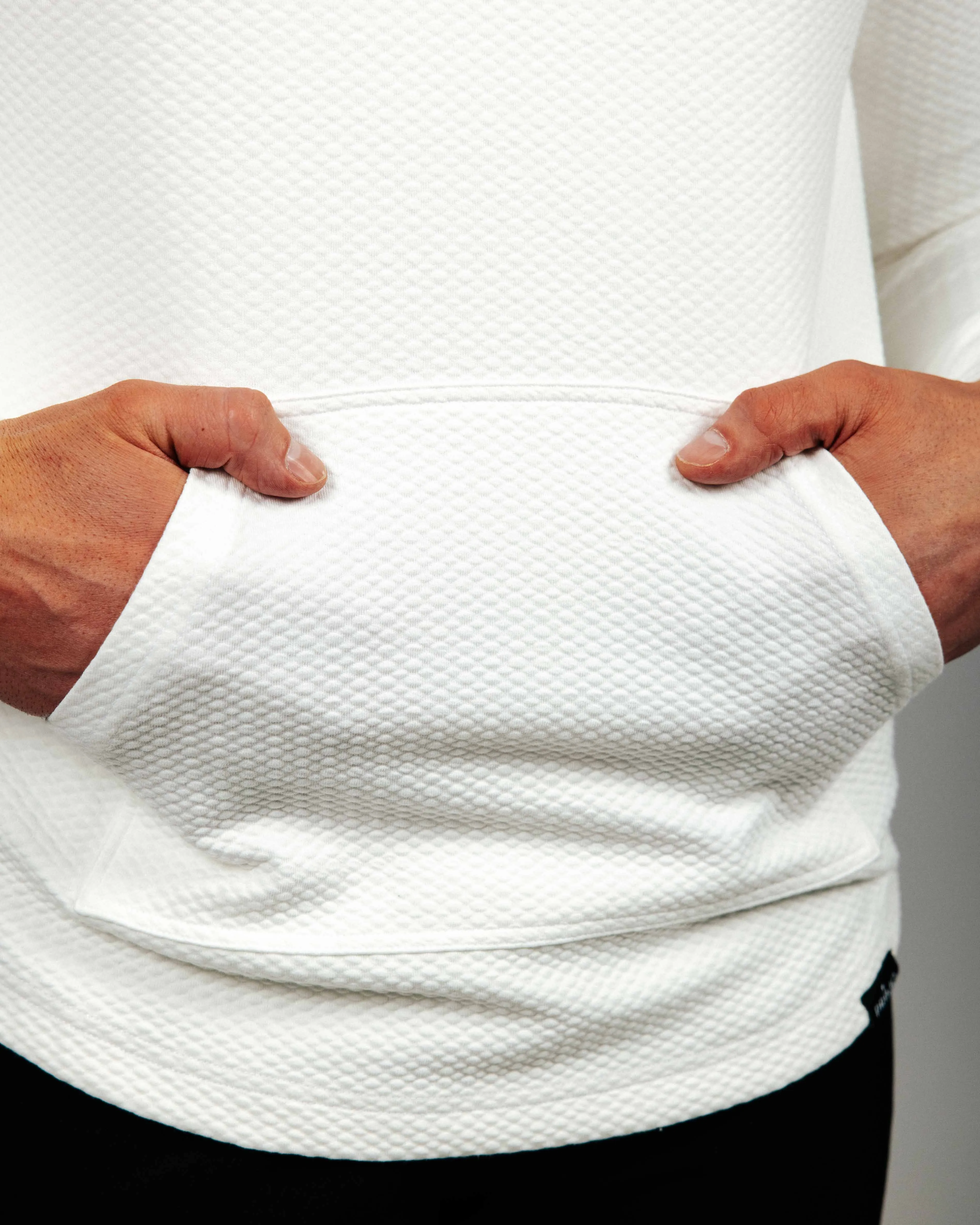 White GH Waffle Hoodie,Men