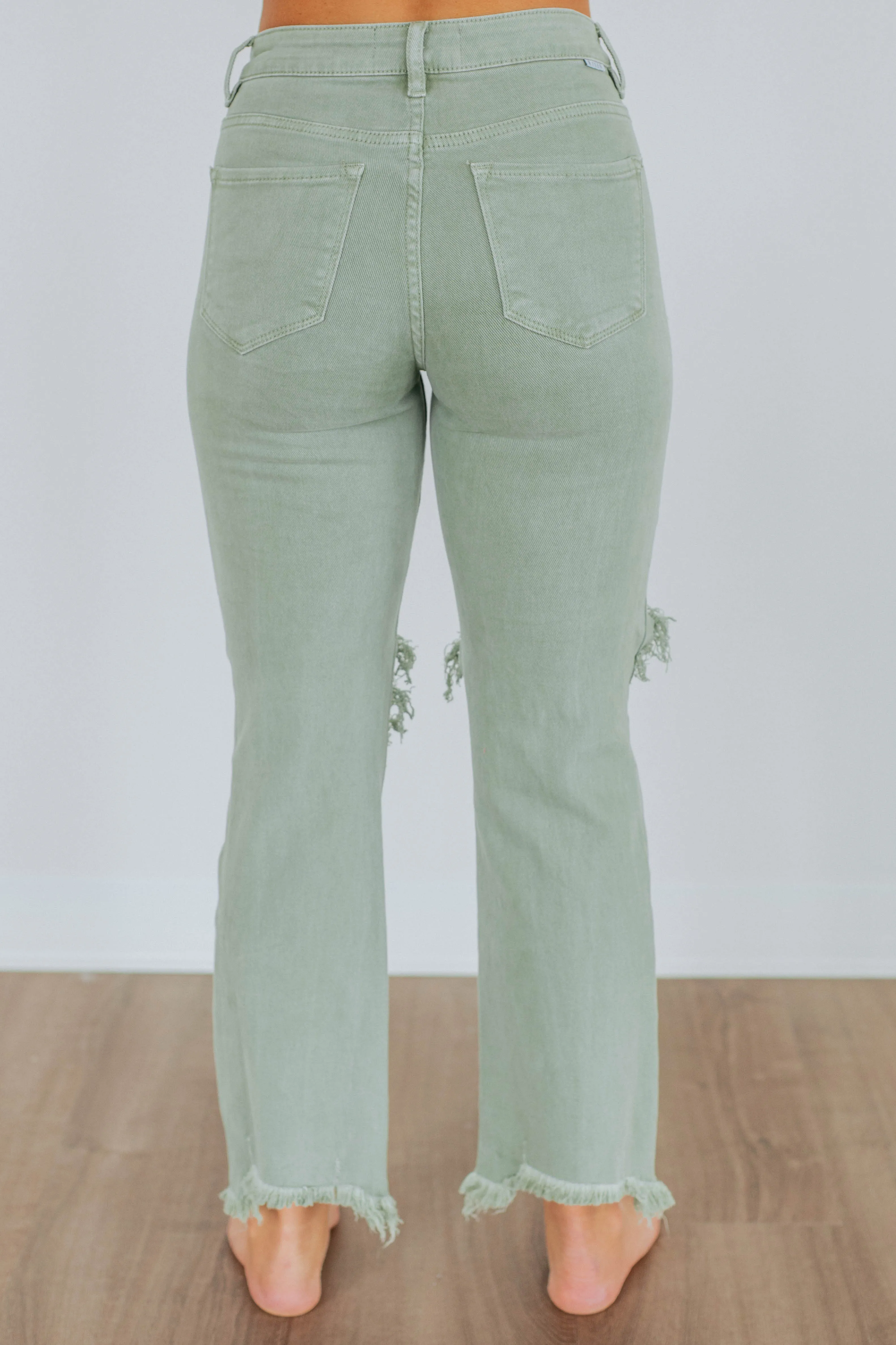 Willow Risen Jeans - Olive,Jeans Women