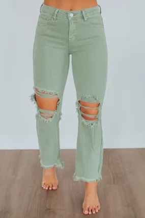 Willow Risen Jeans - Olive,Jeans Women