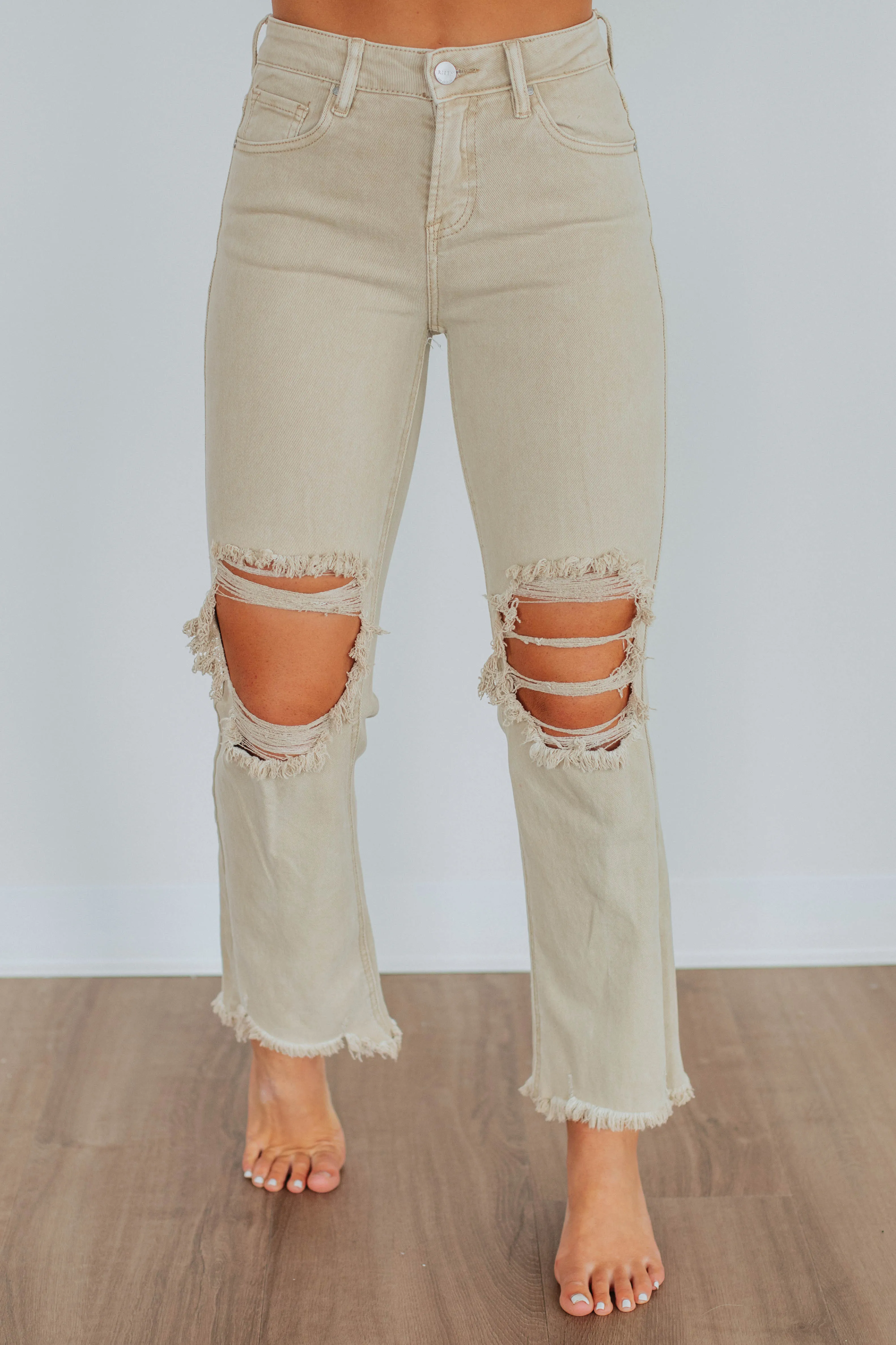 Willow Risen Jeans - Sand,Jeans Women