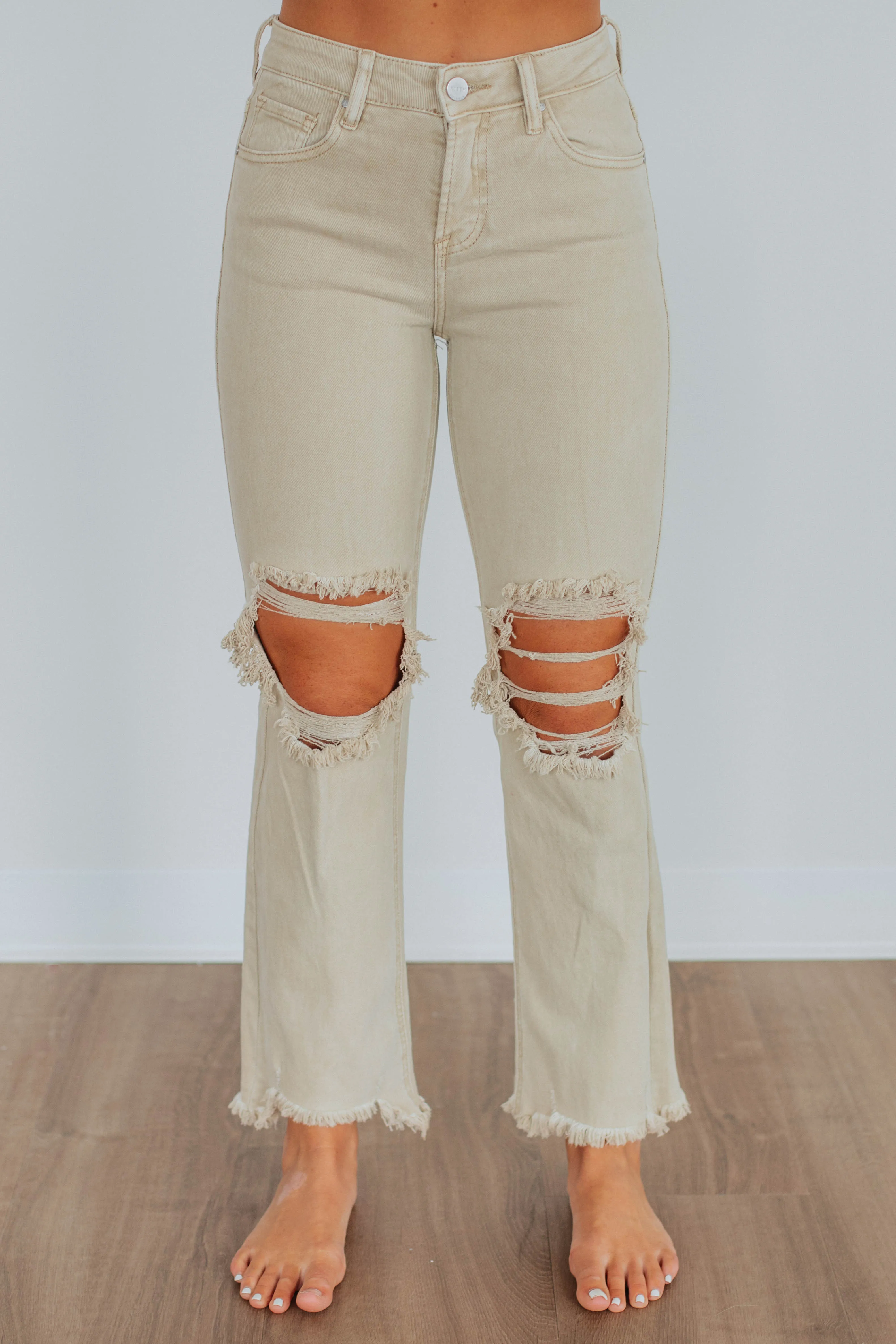 Willow Risen Jeans - Sand,Jeans Women