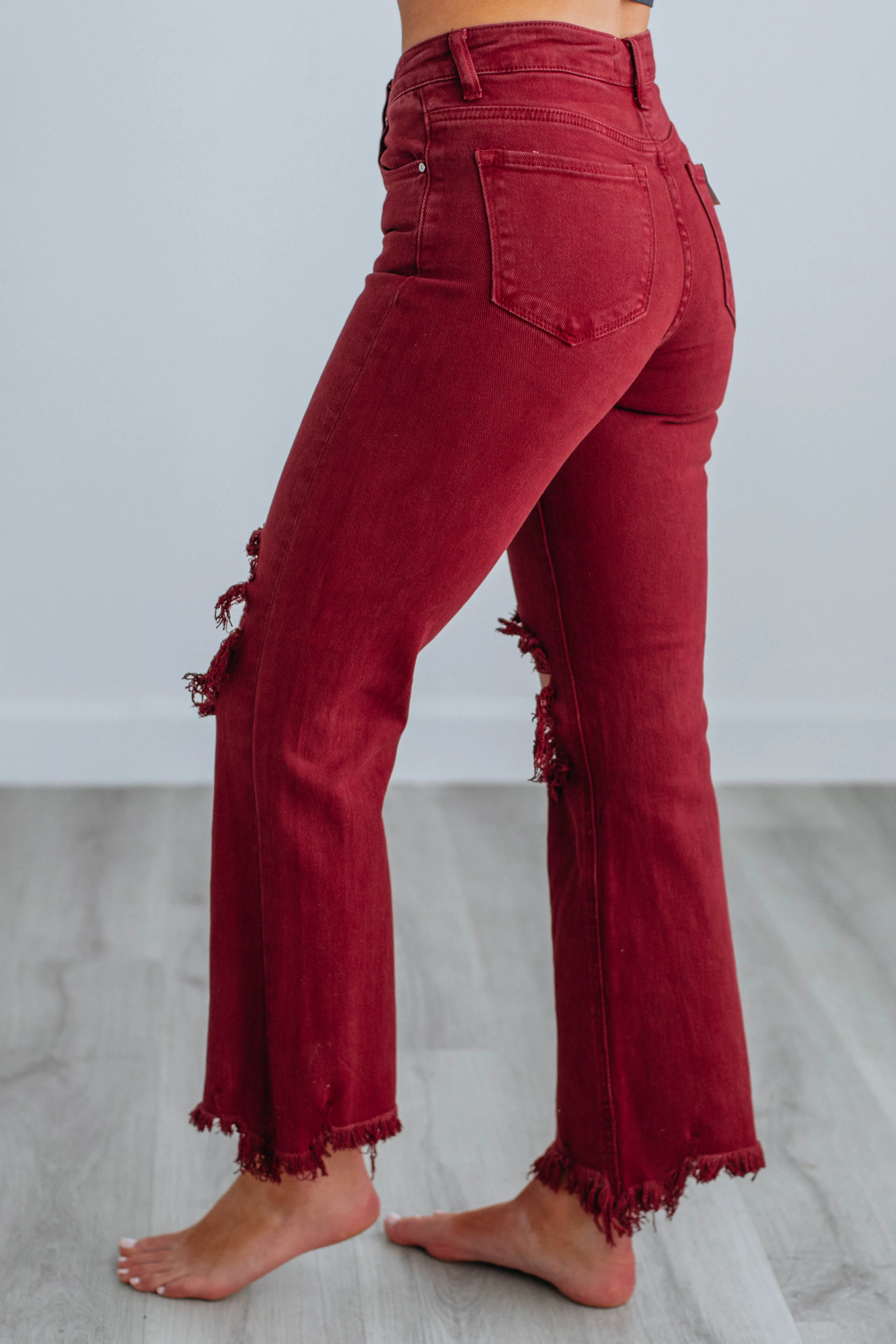 Willow Risen Jeans - Wine,Jeans Women