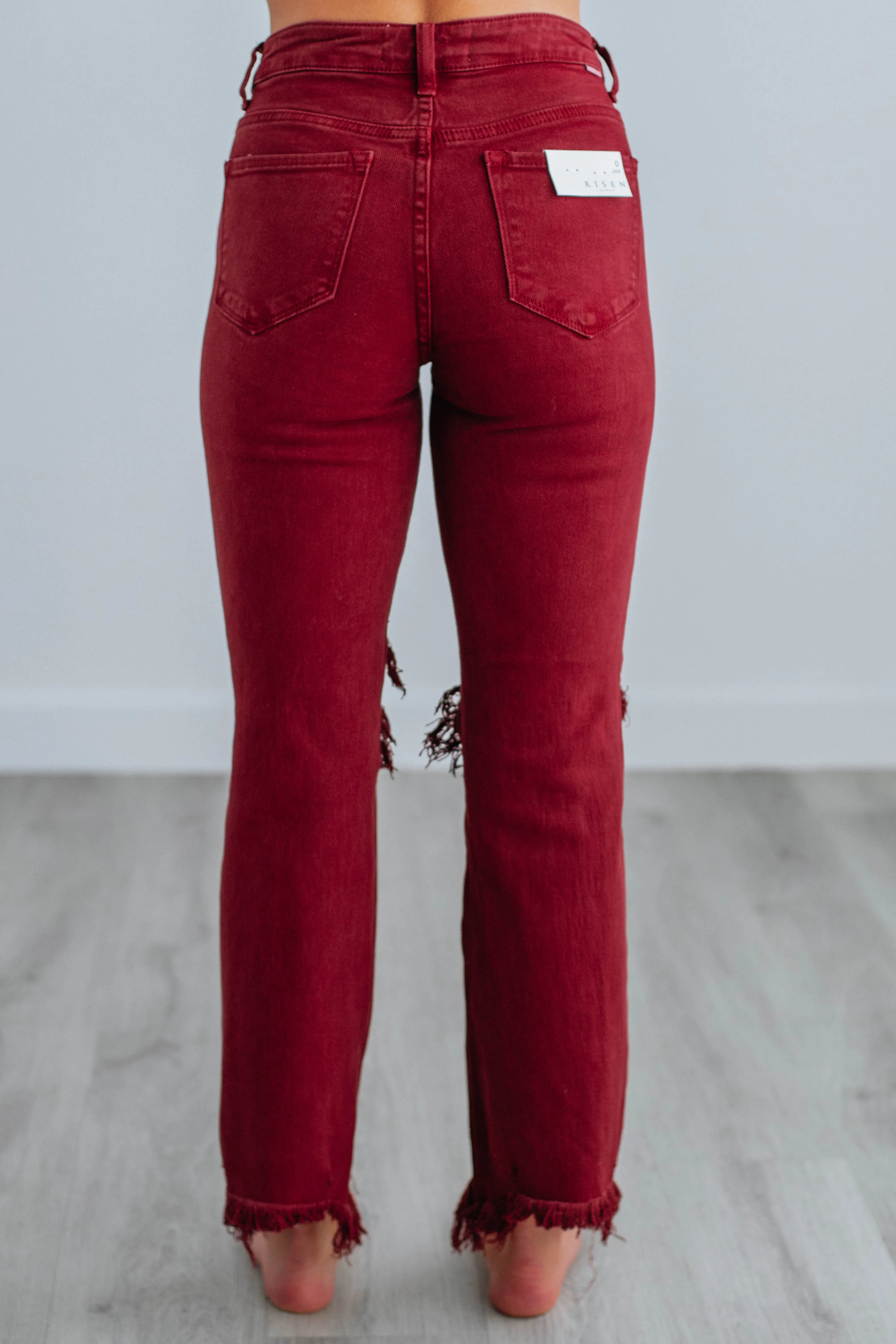 Willow Risen Jeans - Wine,Jeans Women