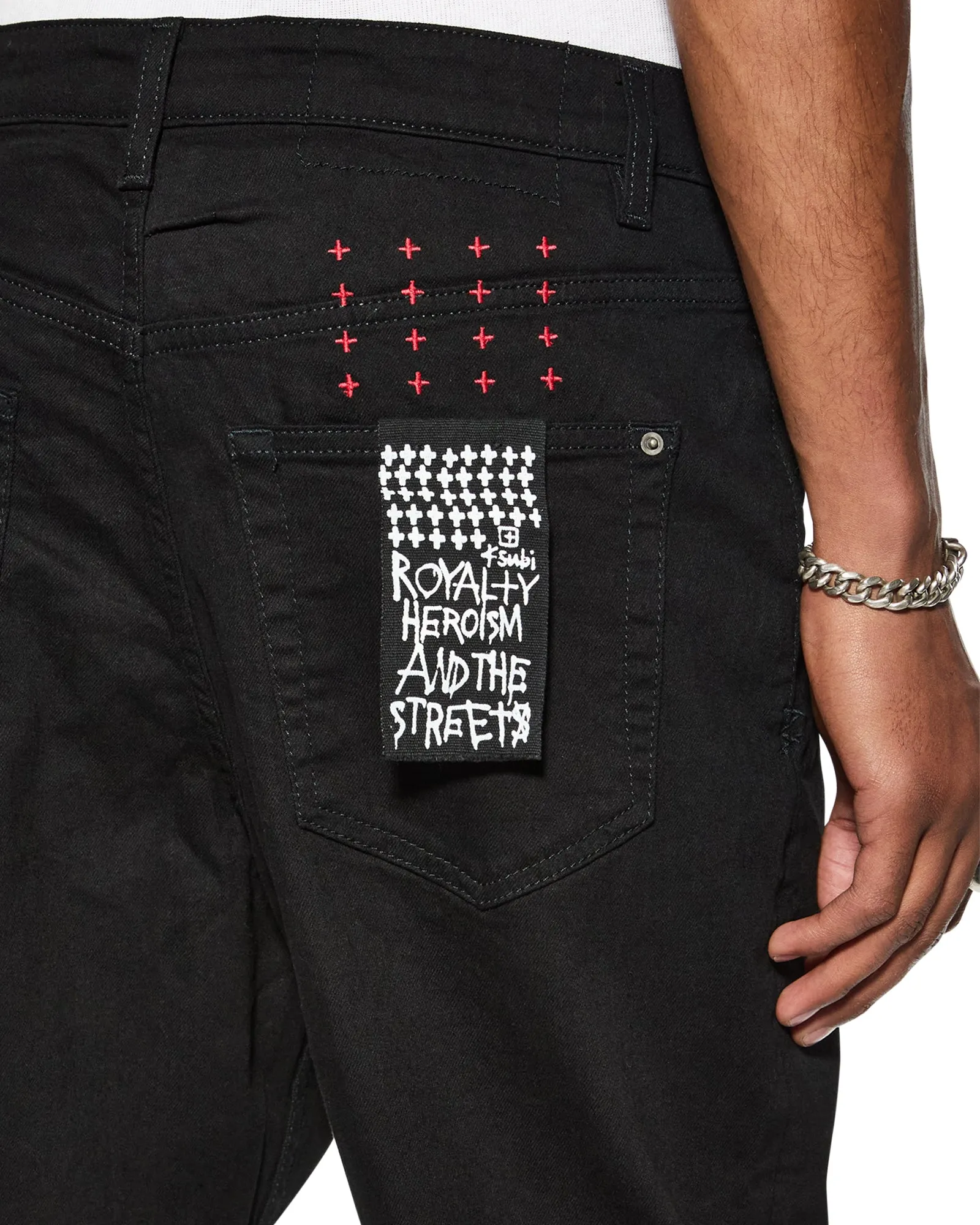 WOLFGANG LAID BLACK,Jeans