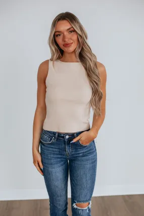 Zari Sweater Tank - Cream,Women Tank