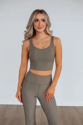 Zinia Ribbed Tank - Mink,Women Tank